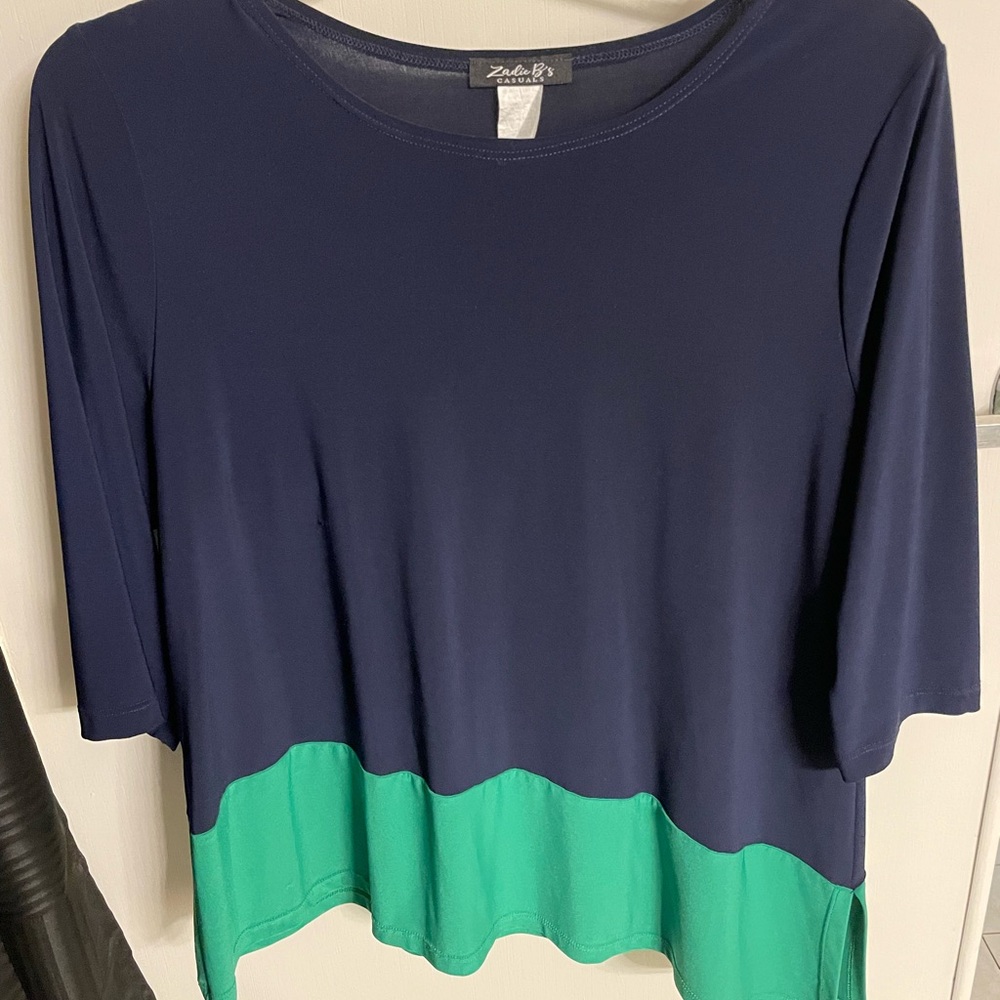 Zadie B’s navy and green Blouse